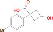 1-(4-Bromophenyl)-3-hydroxycyclobutane-1-carboxylic acid