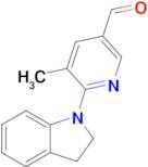 6-(Indolin-1-yl)-5-methylnicotinaldehyde