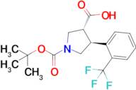 (3R,4S)-1-(tert-butoxycarbonyl)-4-(2-(trifluoromethyl)phenyl)pyrrolidine-3-carboxylic acid