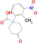 1-(2-Methyl-3-nitrophenyl)-4-oxocyclohexane-1-carboxylic acid