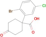 1-(2-Bromo-5-chlorophenyl)-4-oxocyclohexane-1-carboxylic acid