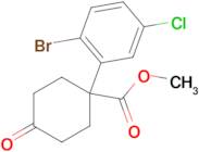 Methyl 1-(2-bromo-5-chlorophenyl)-4-oxocyclohexane-1-carboxylate