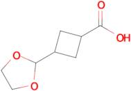 3-(1,3-Dioxolan-2-yl)cyclobutane-1-carboxylic acid
