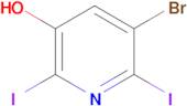 5-Bromo-2,6-diiodopyridin-3-ol