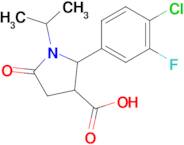 2-(4-Chloro-3-fluorophenyl)-1-isopropyl-5-oxopyrrolidine-3-carboxylic acid