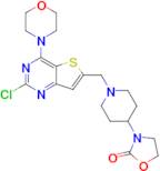 3-(1-((2-Chloro-4-morpholinothieno[3,2-d]pyrimidin-6-yl)methyl)piperidin-4-yl)oxazolidin-2-one