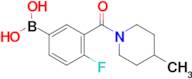 (4-Fluoro-3-(4-methylpiperidine-1-carbonyl)phenyl)boronic acid