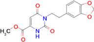 Methyl 1-(2-(benzo[d][1,3]dioxol-5-yl)ethyl)-2,6-dioxo-1,2,3,6-tetrahydropyrimidine-4-carboxylate