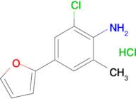 2-Chloro-4-(furan-2-yl)-6-methylaniline hydrochloride