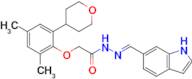 (E)-N'-((1H-indol-6-yl)methylene)-2-(2,4-dimethyl-6-(tetrahydro-2H-pyran-4-yl)phenoxy)acetohydrazide