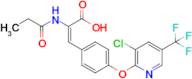 (E)-3-(4-((3-chloro-5-(trifluoromethyl)pyridin-2-yl)oxy)phenyl)-2-propionamidoacrylic acid