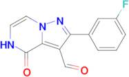 2-(3-Fluorophenyl)-4-oxo-4,5-dihydropyrazolo[1,5-a]pyrazine-3-carbaldehyde