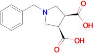 (3R,4S)-1-benzylpyrrolidine-3,4-dicarboxylic acid