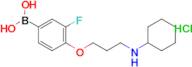 (4-(3-(Cyclohexylamino)propoxy)-3-fluorophenyl)boronic acid hydrochloride