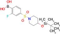 (4-((4-((Tert-butyldimethylsilyl)oxy)piperidin-1-yl)sulfonyl)-2-fluorophenyl)boronic acid