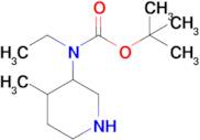 Tert-butyl ethyl(4-methylpiperidin-3-yl)carbamate