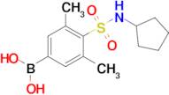 (4-(N-cyclopentylsulfamoyl)-3,5-dimethylphenyl)boronic acid