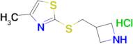 2-((Azetidin-3-ylmethyl)thio)-4-methylthiazole hydrochloride