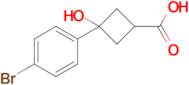 3-(4-Bromophenyl)-3-hydroxycyclobutane-1-carboxylic acid