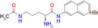 (S)-5-acetamido-2-amino-N-(naphthalen-2-yl)pentanamide hydrobromide