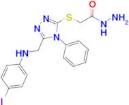 2-((5-(((4-Iodophenyl)amino)methyl)-4-phenyl-4H-1,2,4-triazol-3-yl)thio)acetohydrazide