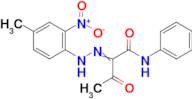 2-[2-(4-methyl-2-nitrophenyl)hydrazin-1-ylidene]-3-oxo-N-phenylbutanamide