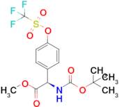 Methyl (R)-2-((tert-butoxycarbonyl)amino)-2-(4-(((trifluoromethyl)sulfonyl)oxy)phenyl)acetate