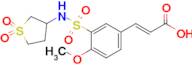(E)-3-(3-(N-(1,1-dioxidotetrahydrothiophen-3-yl)sulfamoyl)-4-methoxyphenyl)acrylic acid