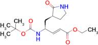 Ethyl (S,E)-4-((tert-butoxycarbonyl)amino)-5-((S)-2-oxopyrrolidin-3-yl)pent-2-enoate