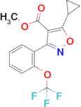 Methyl 5-cyclopropyl-3-(2-(trifluoromethoxy)phenyl)isoxazole-4-carboxylate