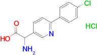 2-Amino-2-(6-(4-chlorophenyl)pyridin-3-yl)acetic acid hydrochloride