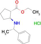 Ethyl (1S,2S)-2-(((S)-1-phenylethyl)amino)cyclopentane-1-carboxylate hydrochloride