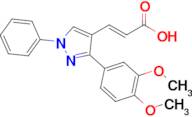 (E)-3-(3-(3,4-dimethoxyphenyl)-1-phenyl-1H-pyrazol-4-yl)acrylic acid