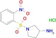 (R)-1-((2-nitrophenyl)sulfonyl)pyrrolidin-3-amine hydrochloride