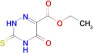 ethyl 5-oxo-3-sulfanylidene-2,3,4,5-tetrahydro-1,2,4-triazine-6-carboxylate