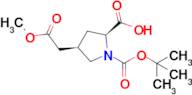 (2S,4R)-1-(tert-butoxycarbonyl)-4-(2-methoxy-2-oxoethyl)pyrrolidine-2-carboxylic acid