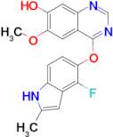 4-((4-Fluoro-2-methyl-1H-indol-5-yl)oxy)-6-methoxyquinazolin-7-ol