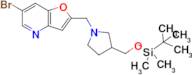 6-Bromo-2-((3-(((tert-butyldimethylsilyl)oxy)methyl)pyrrolidin-1-yl)methyl)furo[3,2-b]pyridine