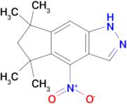 5,5,7,7-tetramethyl-4-nitro-1H,5H,6H,7H-cyclopenta[f]indazole