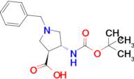 (3S,4R)-1-benzyl-4-((tert-butoxycarbonyl)amino)pyrrolidine-3-carboxylic acid