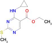 ethyl 4-(cyclopropylamino)-2-(methylthio)pyrimidine-5-carboxylate