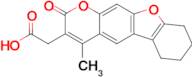 2-(4-Methyl-2-oxo-6,7,8,9-tetrahydro-2H-benzofuro[3,2-g]chromen-3-yl)acetic acid