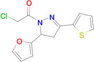 2-Chloro-1-(5-(furan-2-yl)-3-(thiophen-2-yl)-4,5-dihydro-1H-pyrazol-1-yl)ethan-1-one