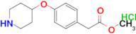 Methyl 2-(4-(piperidin-4-yloxy)phenyl)acetate hydrochloride