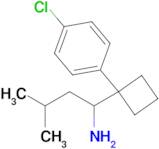 1-(1-(4-Chlorophenyl)cyclobutyl)-3-methylbutan-1-amine