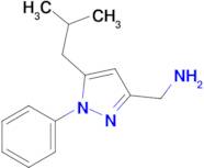 (5-Isobutyl-1-phenyl-1H-pyrazol-3-yl)methanamine