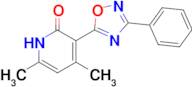 4,6-dimethyl-3-(3-phenyl-1,2,4-oxadiazol-5-yl)-1,2-dihydropyridin-2-one