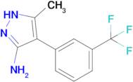 5-methyl-4-(3-(trifluoromethyl)phenyl)-1H-pyrazol-3-amine