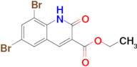 ethyl 6,8-dibromo-2-oxo-1,2-dihydroquinoline-3-carboxylate