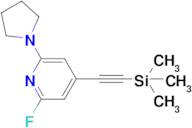 2-Fluoro-6-(pyrrolidin-1-yl)-4-((trimethylsilyl)ethynyl)pyridine